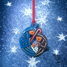 Load image into Gallery viewer, Nativity Ornament - Blue Brown