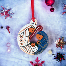 Load image into Gallery viewer, Nativity Ornament - Blue White