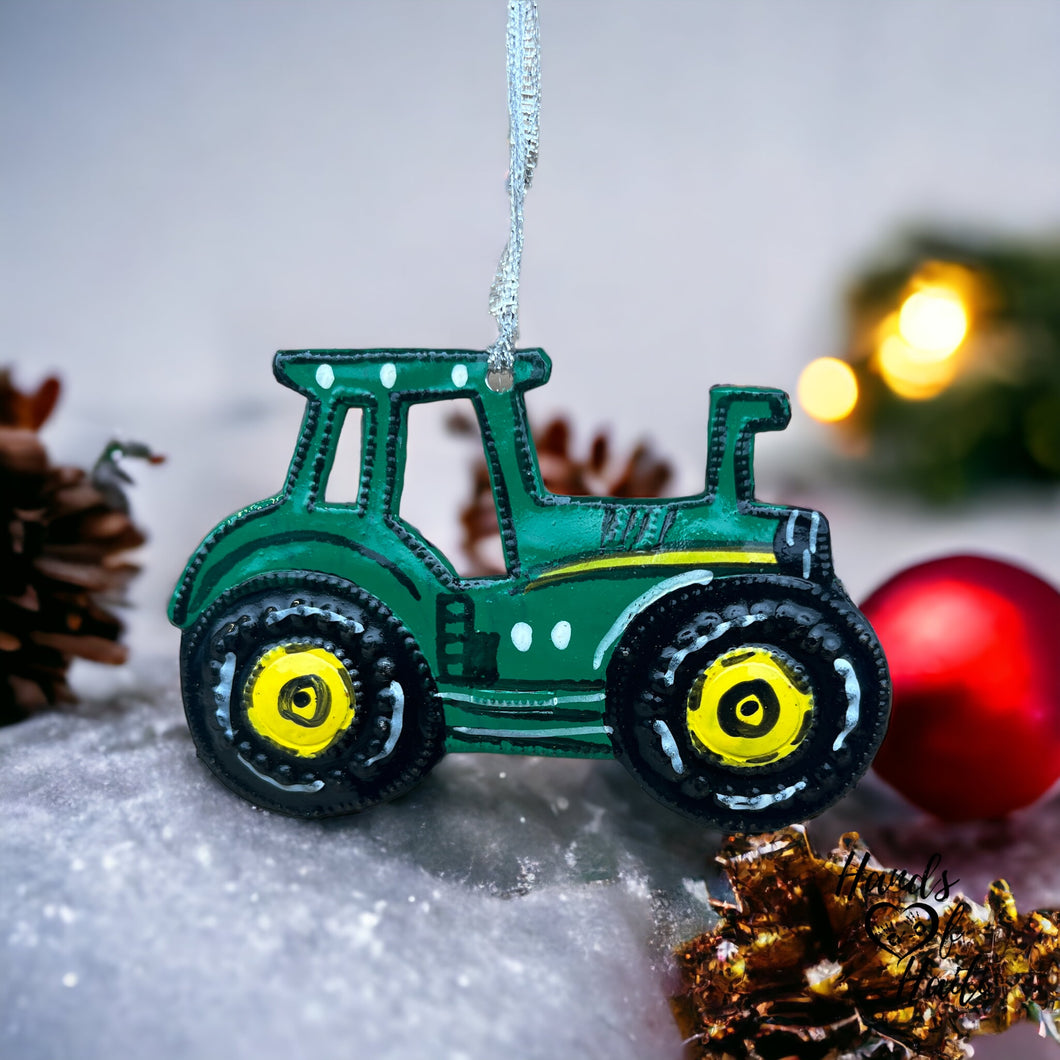 Tractor John Deere Farmer Ranch Ornament