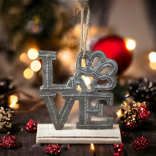 Load image into Gallery viewer, Paw Print Love Ornament