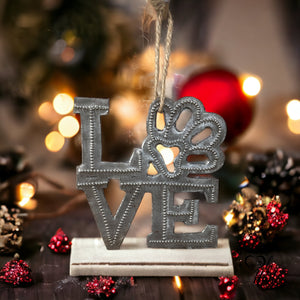 Paw Print Love Ornament