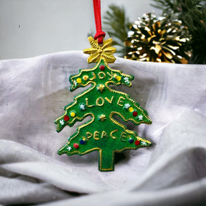 Love Joy Peace Christmas Tree Ornament