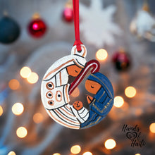 Load image into Gallery viewer, Nativity Ornament - Blue White