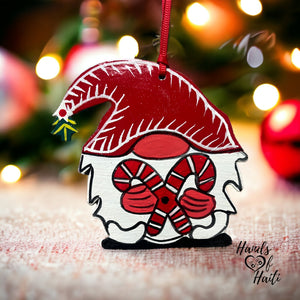 Gnome with Candy Canes Ornament