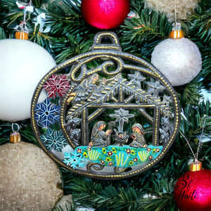 Nativity Ornament - Large Hanging