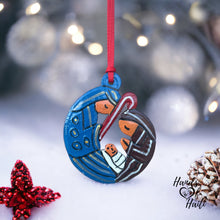 Load image into Gallery viewer, Nativity Ornament - Blue Brown