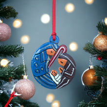 Load image into Gallery viewer, Nativity Ornament - Blue Brown