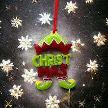 Load image into Gallery viewer, Christmas Elf Painted Ornamento