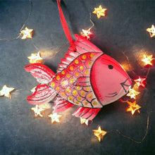 Load image into Gallery viewer, Fish Ornament - Painted Pink