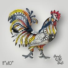 Load image into Gallery viewer, Black &amp; White Rooster - Small