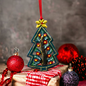Christmas Tree with Berries Ornament