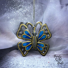 Load image into Gallery viewer, Butterfly Ornament - Blue