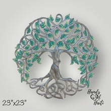 Load image into Gallery viewer, Tree of Life 23” Green Color Leaves