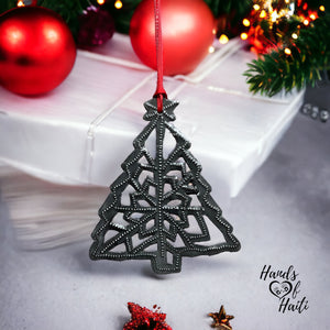 Christmas Tree Snowflake Ornament
