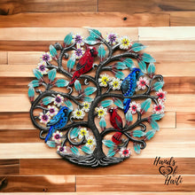 Load image into Gallery viewer, Cardinal and Blue Jay Tree - 15”