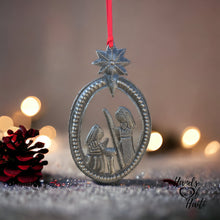 Load image into Gallery viewer, Nativity Ornament - Oval Star