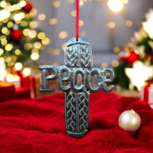 Load image into Gallery viewer, Peace Cross Ornament
