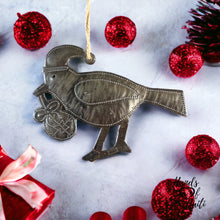 Load image into Gallery viewer, Santa Hat Bird Dove Ornament
