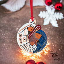 Load image into Gallery viewer, Nativity Ornament - Blue White