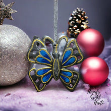 Load image into Gallery viewer, Butterfly Ornament - Blue