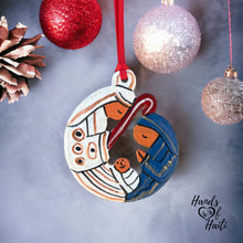 Load image into Gallery viewer, Nativity Ornament - Blue White