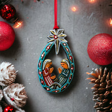 Load image into Gallery viewer, Nativity Oval Ornament - Painted