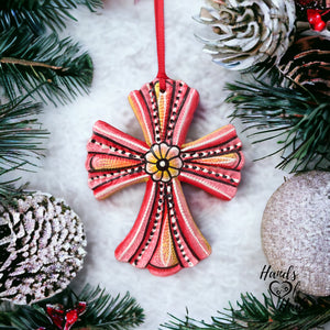 Cross Ornament - Red