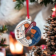 Load image into Gallery viewer, Nativity Ornament - Blue White