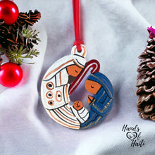 Load image into Gallery viewer, Nativity Ornament - Blue White