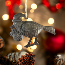 Load image into Gallery viewer, Santa Hat Bird Dove Ornament