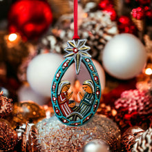 Load image into Gallery viewer, Nativity Oval Ornament - Painted