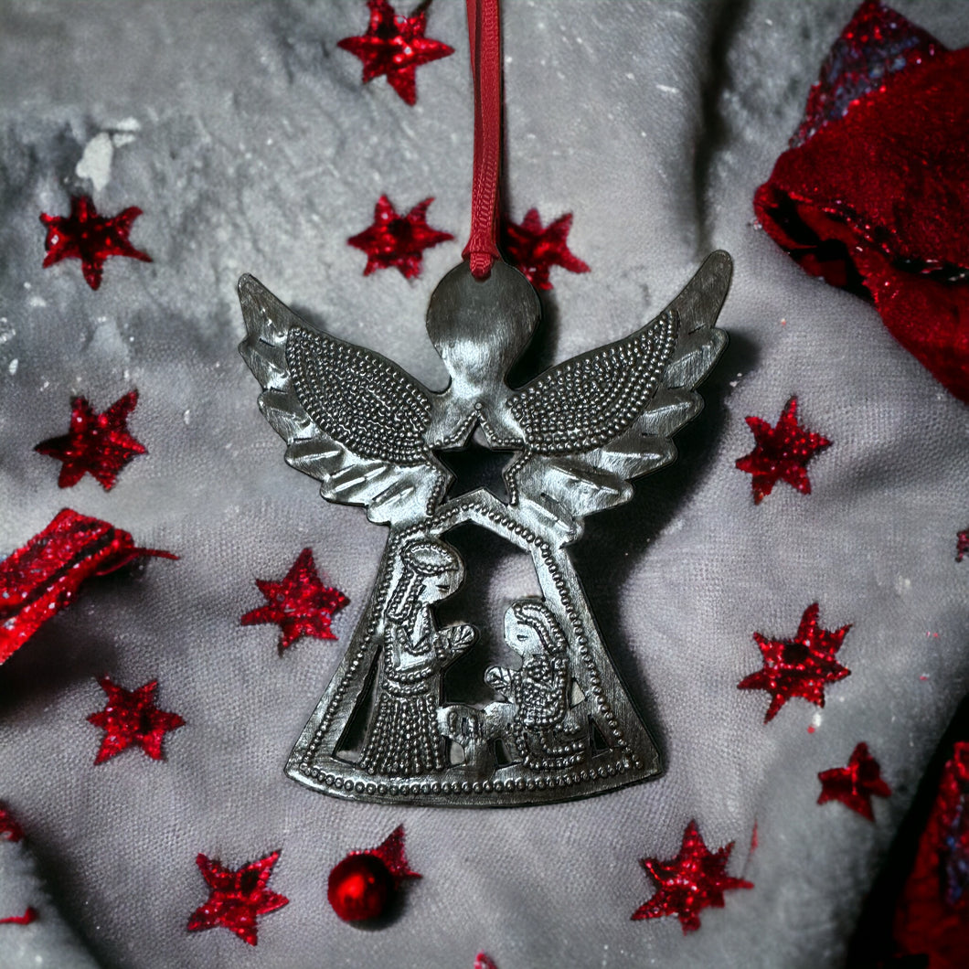 Angel Nativity Ornament 5 Pointed Star