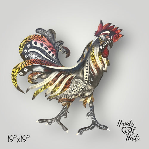 Black & White Rooster - Large