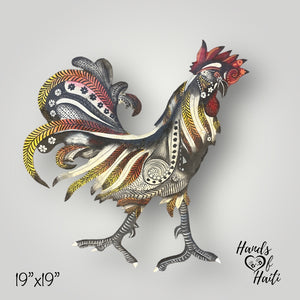 Black & White Rooster - Large