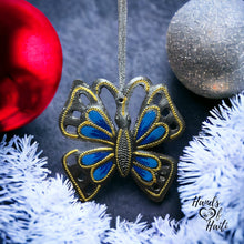 Load image into Gallery viewer, Butterfly Ornament - Blue