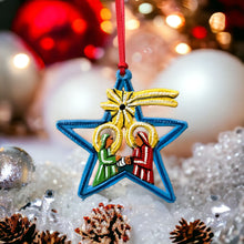 Load image into Gallery viewer, Star Nativity Ornament - Painted