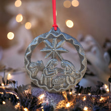 Load image into Gallery viewer, Nativity Ornament - Round Swirl