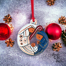 Load image into Gallery viewer, Nativity Ornament - Blue White