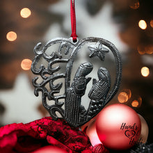 Load image into Gallery viewer, Nativity Swirl Heart Ornament