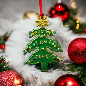 Love Joy Peace Christmas Tree Ornament
