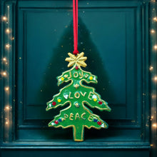 Load image into Gallery viewer, Joy Love Prace Christmas Tree Ornament