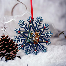 Load image into Gallery viewer, Snowflake Nativity Ornament - Blue