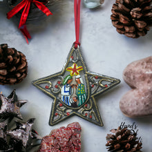 Load image into Gallery viewer, Nativity Ornament - Painted Star