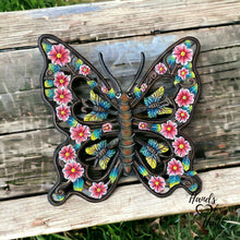 Load image into Gallery viewer, Butterfly Pink Sunflower Flowers 3-D Wings
