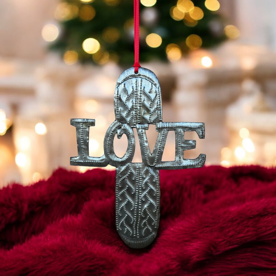 Love Cross Ornament