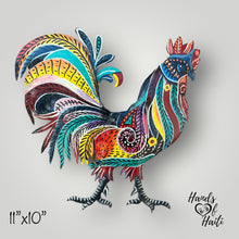 Load image into Gallery viewer, Colorful Rooster - Small