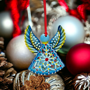 Angel Snowflake Ornament - Painted