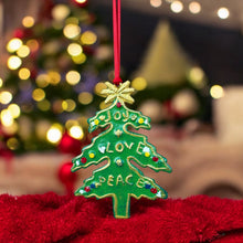 Load image into Gallery viewer, Joy Love Prace Christmas Tree Ornament