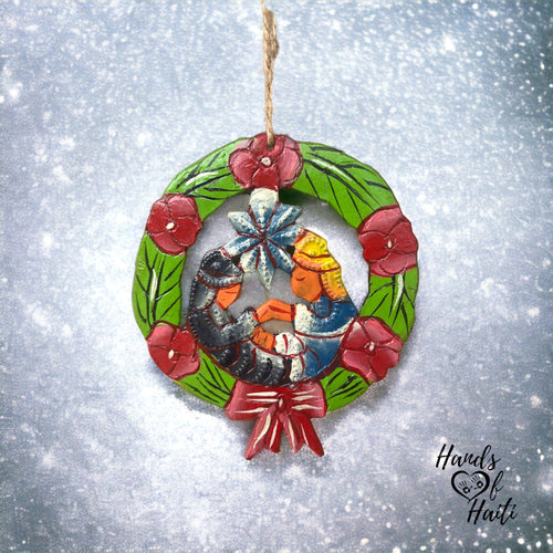 Wreath Nativity Ornament