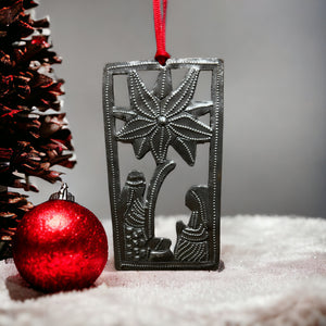 Rectangle Nativity Ornament